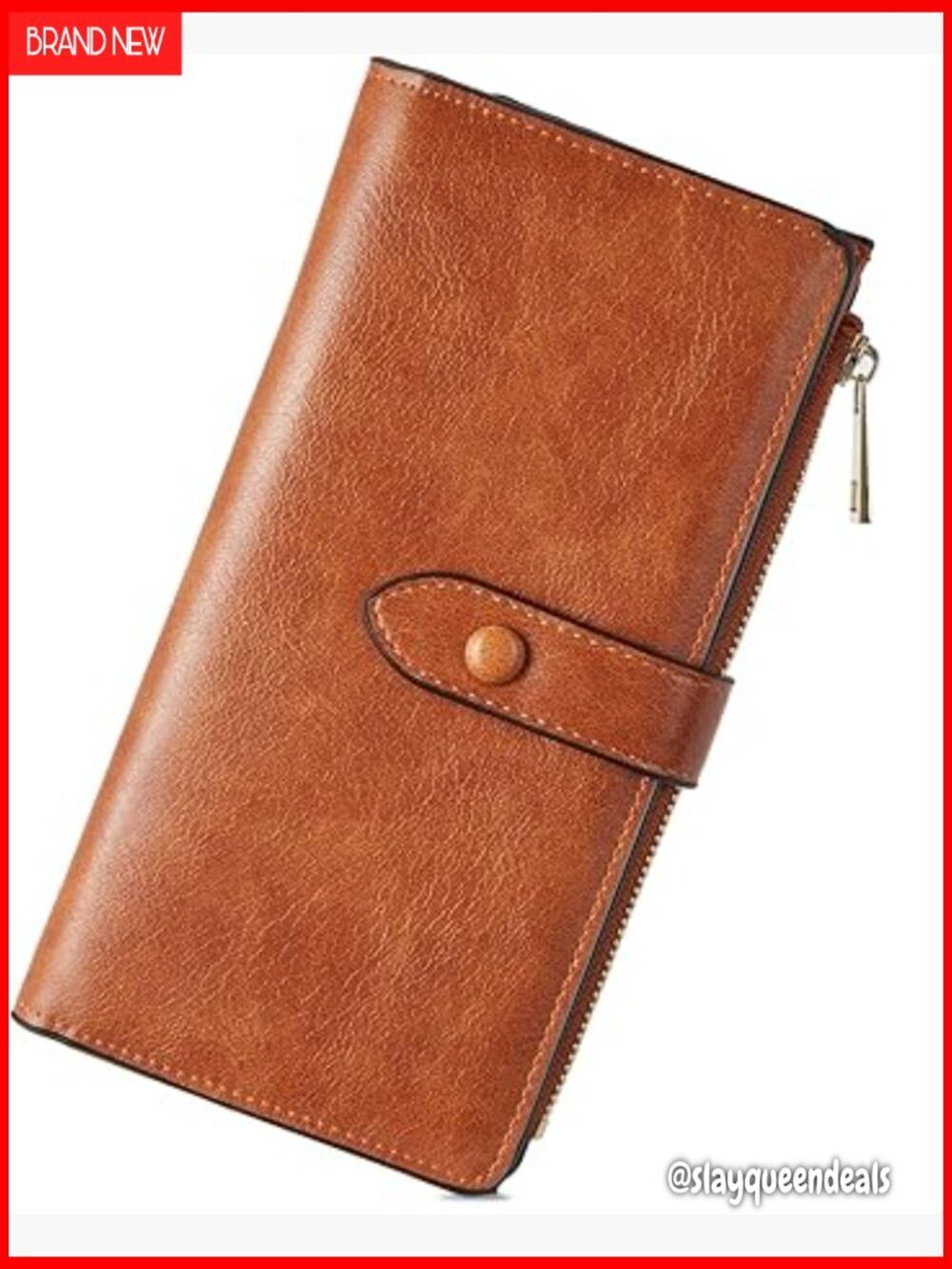 Leather RFID Blocking Trifold Wallet with Phone Pocket Large Capacity